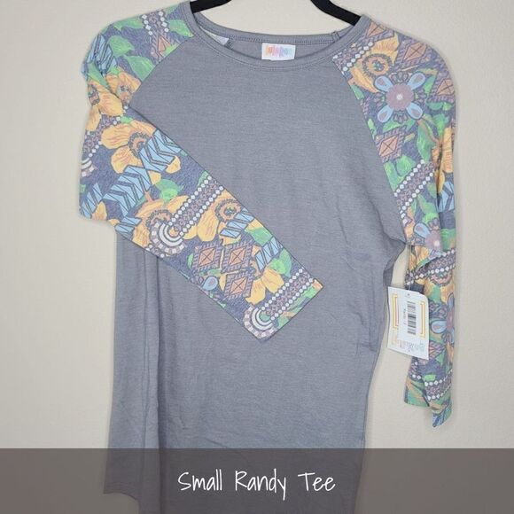 LuLaRoe Randy Small Floral Sleeves NEW - Picture 1 of 1